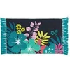 Image de Tapis Imprimé à Franges Hawaï 50x80cm Bleu