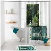 Image de rideau de douche avec crochets 180 x 200 cm polyester Green nature