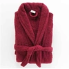 Image de Peignoir Col Châle en Coton "Tendresse" Rubis