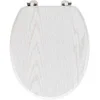 Image de Abattant WC Effet Bois "Strata" 46cm Blanc