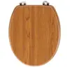 Image de Abattant WC Effet Bois "Strata" 46cm Naturel