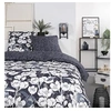 Image de Parure de lit Mawira - 2 personnes - 260 x 240 cm - 100% coton - Bleu marine Motif Floral