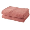 Image de Lot de 2 Serviettes de Bain 100% coton - 50x100 cm - Terracotta