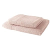 Image de Lot de 1 Drap de Bain 100% coton 70x30 cm + 1 Serviette de Bain 50x100 cm - Rose des sables