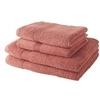 Image de Lot de 2 Serviettes de Bain 50x100 cm + 2 Draps de Bain 70x130 cm Terracotta 100% coton