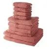 Image de Lot de 4 serviettes invité 30x50 cm + 4 serviettes de bain 50x100 cm + 2 draps de bain 70x130 cm 100% coton terracotta