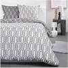 Image de Parure de lit Sunshine 220x240 cm coton gris réversible