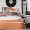 Image de Parure de lit 2 personnes - - 240x200 cm - 100% Coton - Orange, Noir et Blanc