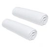 Image de lot de 2 draps housses essential - 90 x 190 cm - 1 personne - 100% coton - craie