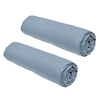 Image de lot de 2 draps housses essential - 140 x 190 cm - 2 personnes - 100% coton - denim