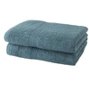 Image de Lot de 2 serviettes de toilette 50x90 cm 100% Coton- Paon
