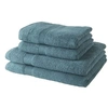 Image de 2 Serviettes de bain 50x90 + 2 Draps de bain 70x130 cm 100% Coton - Paon