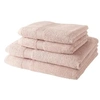 Image de 2 Serviettes de toilette 50x90 + 2 Draps de bain 70x130 cm 100% Coton - Roses des sables