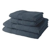 Image de 2 Serviettes de bain 50x90 + 2 Draps de bain 70x130 cm 100% Coton - Denim