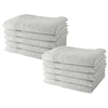 Image de Lot de 10 serviettes de Toilette 50x90 cm 100% Coton - Craie