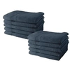 Image de Lot de 10 serviettes de Toilette 50x90 cm 100% Coton - Denim