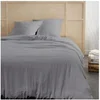 Image de Parure de lit - - 123326 - 2 personnes - 260x240cm - Gaze de coton unie - Acier