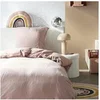 Image de parure de lit - - 123332 - 1 personne - 140x200 cm - gaze de coton unie - rose des sables