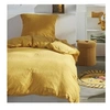 Image de parure de lit - - 123333 - 1 personne - 140x200 cm - gaze de coton unie - ocre
