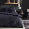 Image de Parure de lit - - Cotelé - 2 personnes - 220 x 240 cm - Gris anthracite uni