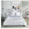 Image de Parure de lit - JAVA - 2 personnes - 240x220 cm - Coton - Imprimé Paris - Blanc