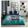 Image de Parure de lit - JAVA - 2 personnes - 240x220 cm - Coton - Imprimé Tokyo - Turquoise