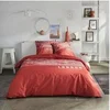 Image de Parure de lit - JAVA - 2 personnes - 240x220 cm - Coton - Imprimé London - Rouge