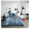 Image de Parure de lit - JAVA - 2 personnes - 240x220 cm - Coton - Imprimé Japan - Bleu