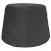 Image de LEFEBVRE-TEXTILE Pouf recouvert de velours noir 31.5 x 34 x 46.5 cm