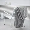 Image de Plaid en velours côtelé "Essential" - Gris acier - l 150 x L 200 cm