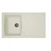 Image de STRADOUR Evier cuisine a encastrer 1 bac + 1 egouttoir Arena - Resine - 86 x 50 cm - Blanc