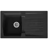Image de Evier cuisine a encastrer 1 bac + 1 egouttoir Arena - Resine - 86 x 50 cm - Noir