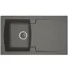 Image de Evier cuisine a encastrer 1 bac + 1 egouttoir Arena - Resine - 86 x 50 cm - Gris beton
