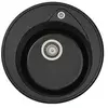 Image de Evier a encastrer RONDA, en SMC NOIR PAILLETE - 06, 1 bac, dim. O 49 cm, vidage manuel