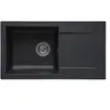 Image de STRADOUR Evier a encastrer EINNA, en SMC NOIR PAILLETE - 06, 1 bac, dim. 78 * 43,5 cm, vidage manuel