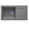 Image de Evier a encastrer EINNA, en SMC GRIS BETON - 16, 1 bac, dim. 78 * 43,5 cm, vidage manuel