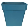 Image de Bac a fleurs carré SOLEILLA - Plastique - 50x50 cm - Bleu