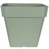 Image de Bac a fleurs carré SOLEILLA - Plastique - 50x50 cm - Vert argile