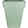 Image de Bac a fleurs carré SOLEILLA - Plastique - Hauteur 53 cm - Vert argile