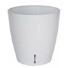 Image de Pot en plastique rond avec réserve d'eau 35 cm Eva blanc