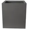 Image de - Pot en plastique carré aspect granit 30 cm Gris