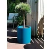 Image de Pot de fleurs rond RIVIERA GRANIT - Plastique - D49 x H53,5 cm - Bleu