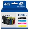 Image de Pack compatible BROTHER LC980 4 cartouches - 123CONSOMMABLES