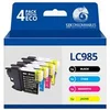 Image de Pack compatible BROTHER LC985, 4 cartouches - 123CONSOMMABLES