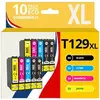 Image de 123CONSOMMABLES - T1295 - Pack 10 Cartouches compatibles avec EPSON T1295 XL pour Epson Stylus SX525WD SX535WD SX425W SX230W SX235W Stylus Office