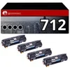 Image de Pack 4 Toners compatible CANON 712 noir