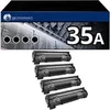 Image de Pack 4 Toners compatible HP 35A noir