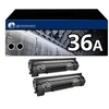 Image de Pack 2 Toners compatible HP 36A noir