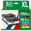 Image de 123CONSOMMABLES - 950XL 951XL - Cartouches d'encre compatible avec HP 950XL 951XL pour HP Officejet Pro 8600 8620 8610 8100 8615 8625 8630 8640 251dw