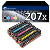 Image de 123CONSOMMABLES - 207X - Toner Compatible pour HP 207X 207A Color Laserjet Pro MFP M283fdw M255dw M282nw M283fdn M255nw W2210X W2211X W2212X W2213X